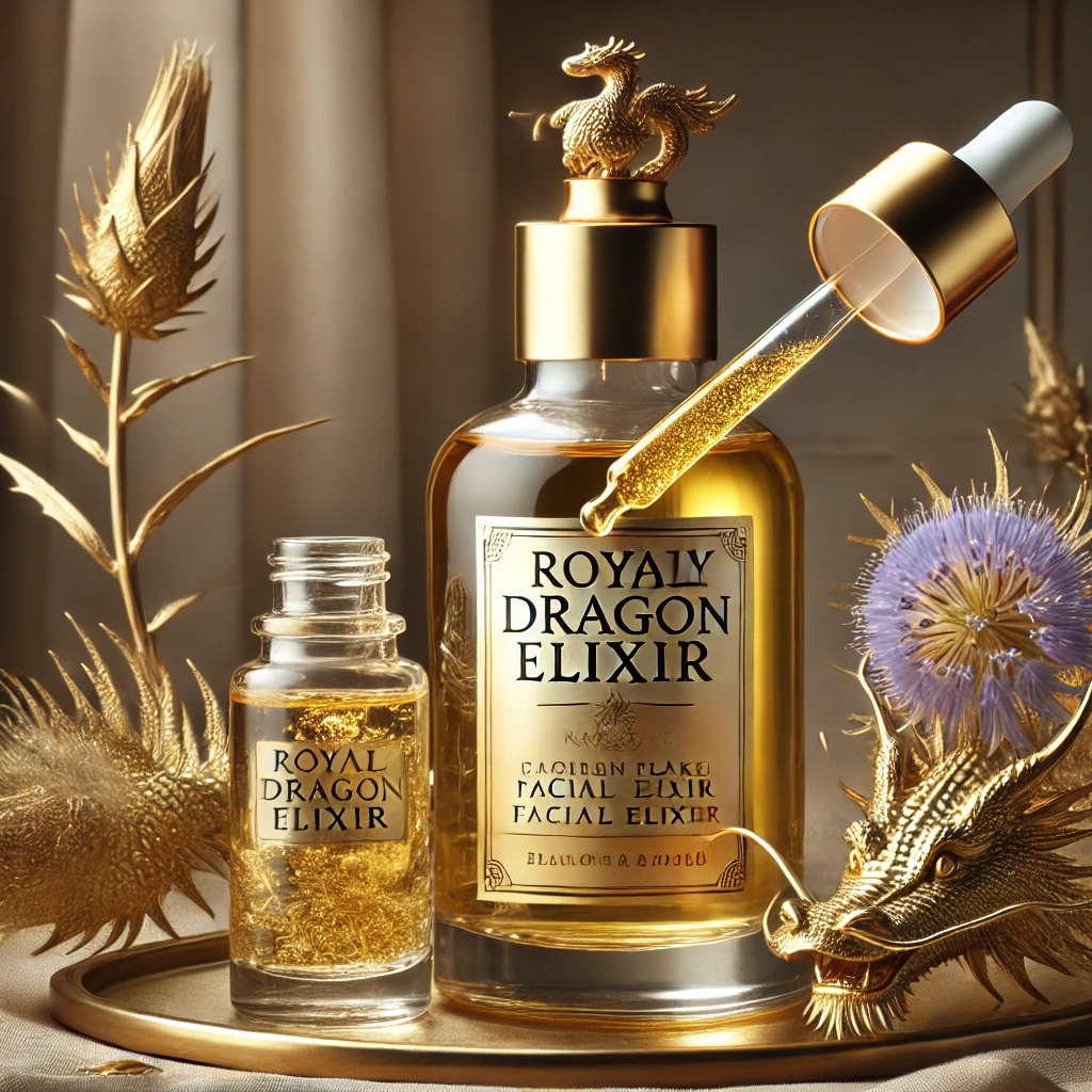 ✨ Royal Dragon Elixir – Luxuriöses Gesichtsöl mit Orangencalcit & Topas ✨ 30 g
