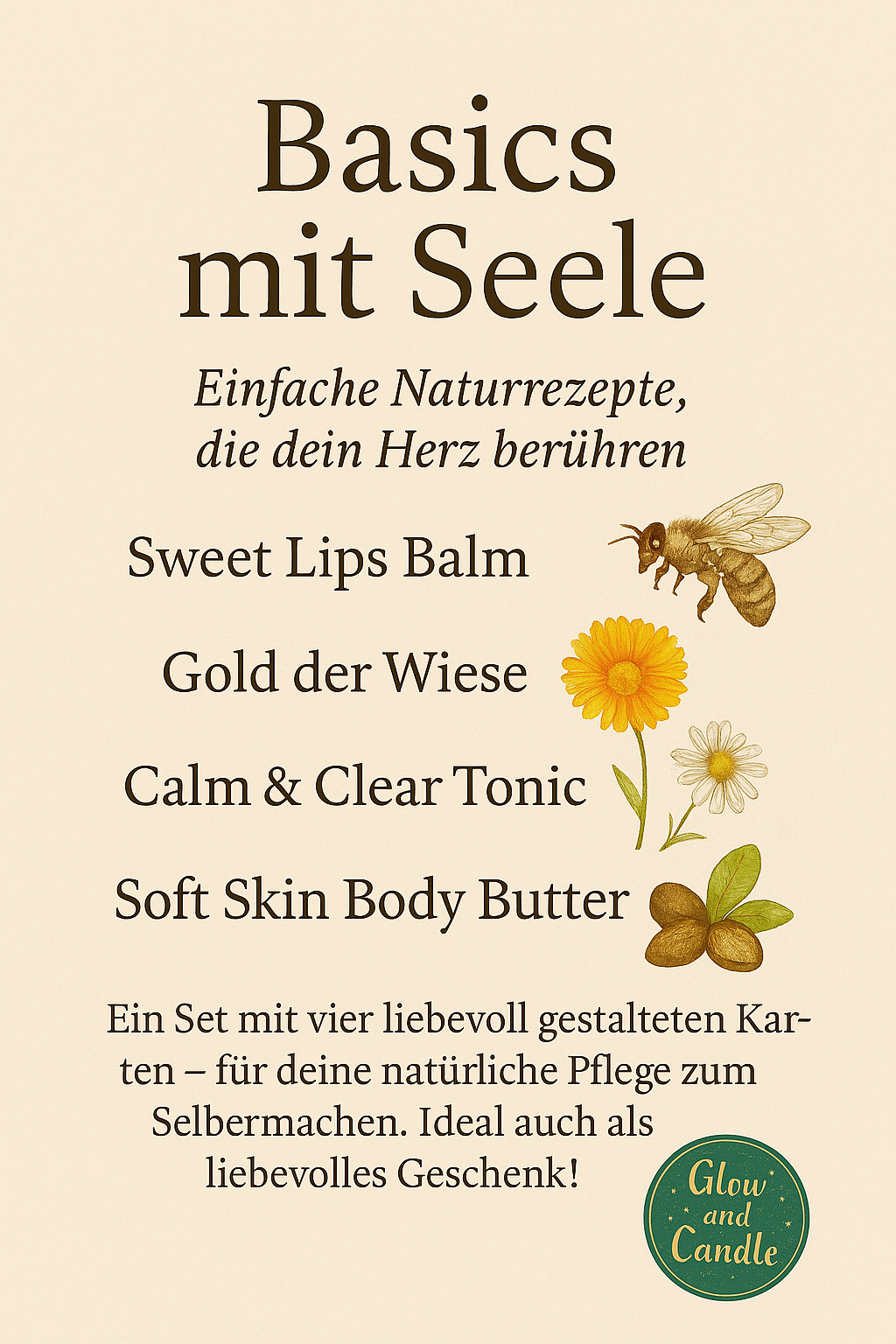 Basics mit Seele – Rezeptkartenset für natürliche Pflege