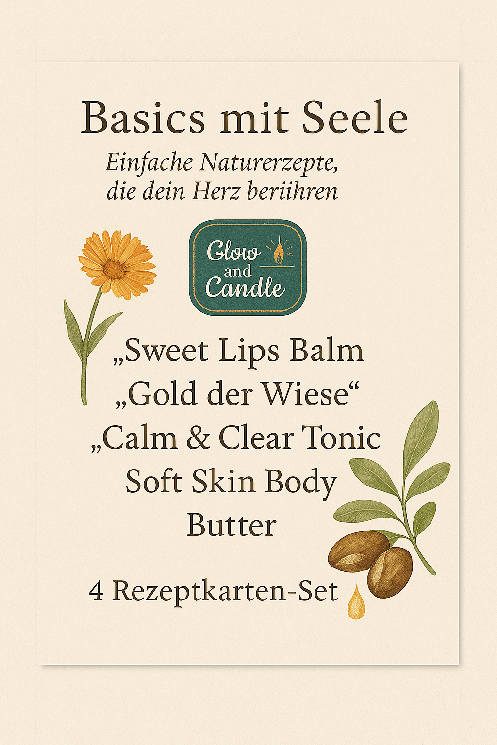 Basics mit Seele – Rezeptkartenset für natürliche Pflege