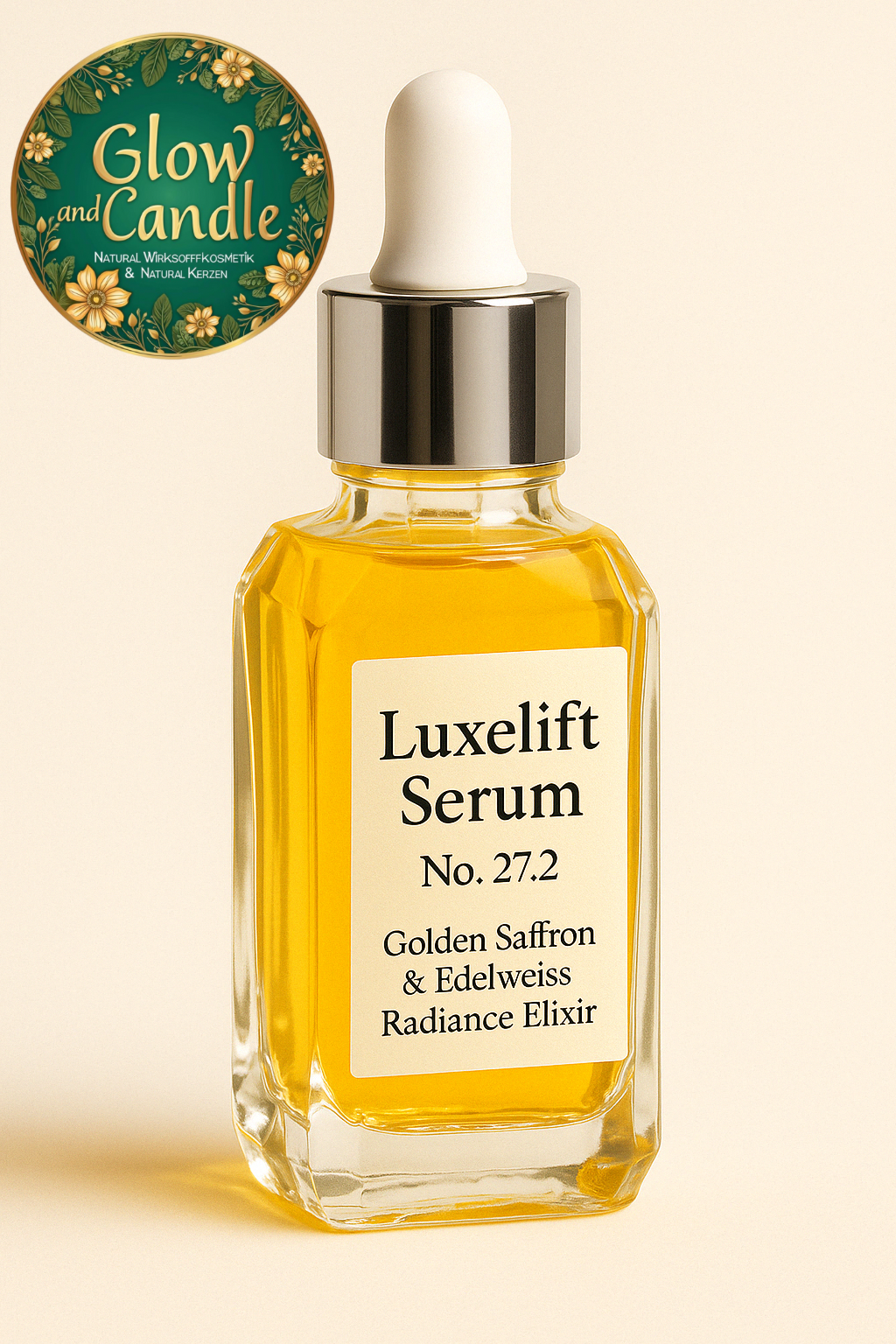 Luxelift Serum No. 27.2 – Golden Saffron & Edelweiss Radiance Elixir